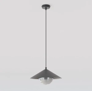 Lampa sufitowa Emibig Mono 1S czarna z grafitowym kloszem 1×E14