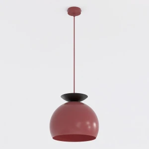 Lampa wisząca Emibig Geo 1 burgundowo-czarna 1×E27