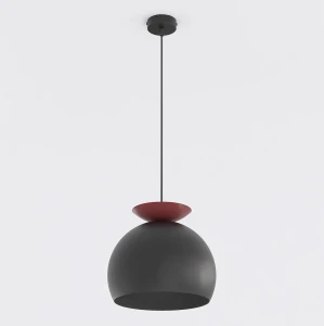 Lampa wisząca Emibig Geo 1 czarno-burgundowa 1×E27