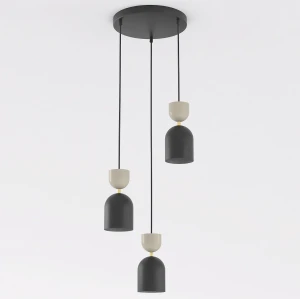 Lampa wisząca Emibig Gaudi 3PREM czarno-mokka 3×E14