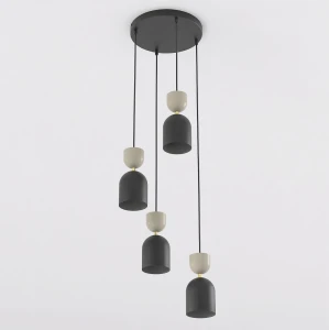 Lampa wisząca Emibig Gaudi 4PREM czarno-mokka 4×E14