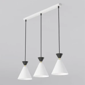 Lampa wisząca Emibig Klever 3 biało-czarna 3×E14