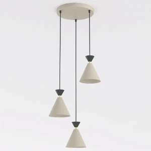 Lampa wisząca Emibig Klever 3PREM mokka-czarna 3×E14