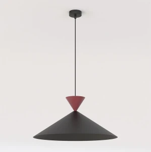 Lampa wisząca Emibig Ralf 1L czarno-burgundowa 1×GX53
