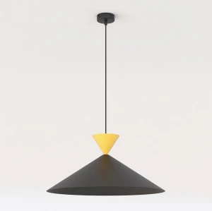 Lampa wisząca Emibig Ralf 1L czarna z pomarańczowym kloszem 1×GX53