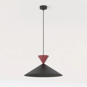 Lampa wisząca Emibig Ralf 1M czarno-burgundowa 1×GX53