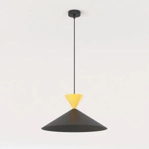Lampa wisząca Emibig Ralf 1M czarna z pomarańczowym kloszem 1×GX53