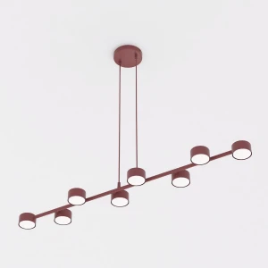 Lampa wisząca Emibig Megara 8 burgundowa 8×GX53