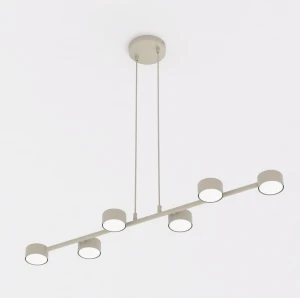 Lampa wisząca Emibig Megara 6 mokka 6×GX53