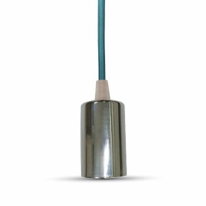 Oprawa Wisząca V-TAC Chrom Metal Cup Niebieski VT-7338  5 Lat Gwarancji