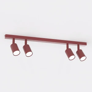 Lampa sufitowa Emibig Flash 4 burgundowa 4×GU10