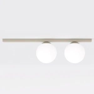 Lampa sufitowa Emibig Fit 2 mokka z białym kloszem 2×E14