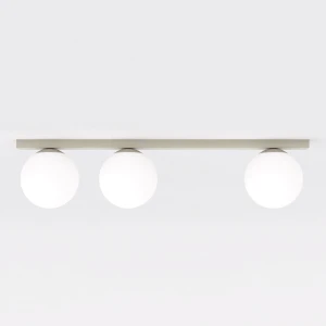 Lampa sufitowa Emibig Fit 3 mokka z białym kloszem 3×E14