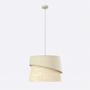Lampa wisząca Emibig Canva 1 mokka z rattanowym abażurem 1×E27