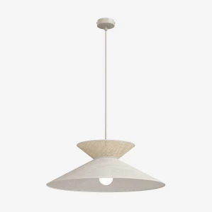 Lampa wisząca Emibig Softa 1 mokka z rattanowym abażurem 1×E27