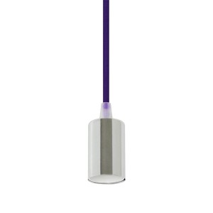 Oprawa Wisząca V-TAC Chrom Metal Cup Fioletowy VT-7338  5 Lat Gwarancji