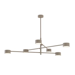 Lampa sufitowa Emibig Natsu 6 mokka 6×GX53