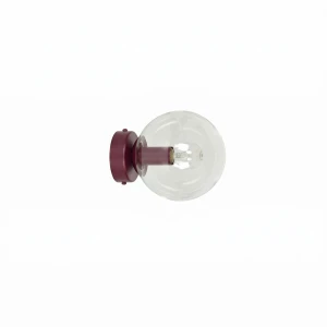 Kinkiet Emibig Magnus K1 burgundowy z transparentnym kloszem 1×E14