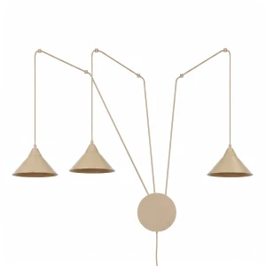 Lampa wisząca Emibig Abramo 3 mokka 3×E27
