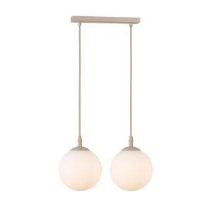 Lampa wisząca Emibig Cosmo 2 mokka z białym kloszem 2×E14
