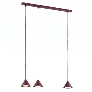 Lampa wisząca Emibig Elit 3 burgundowa 3×GX53