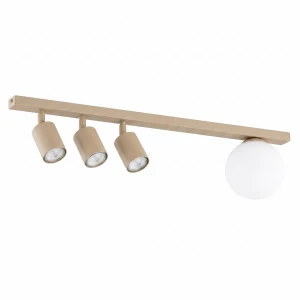 Lampa sufitowa Emibig Baster 4 mokka z białym kloszem 4×E14 GU10