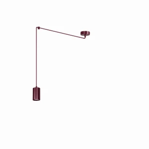 Lampa wisząca Emibig Traker 1 burgundowa 1×GU10