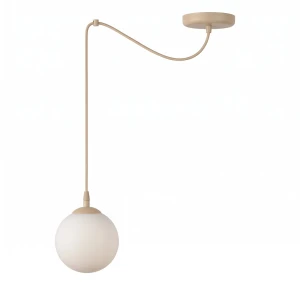 Lampa wisząca Emibig Gigi 1 mokka z białym kloszem 1×E14