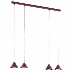 Lampa wisząca Emibig Elit 4 burgundowa 4×GX53