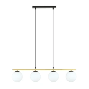 Lampa wisząca Emibig Alora 4 czarna z białym kloszem 4×E14