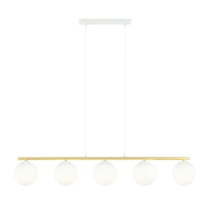 Lampa wisząca Emibig Allora 5 biała z białym kloszem 5×E14