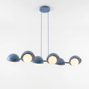 Lampa wisząca Emibig Boom 6 pudrowoniebieska 6×G9