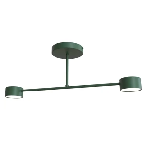 Lampa sufitowa Emibig Halo 2 oliwkowa 2×GX53