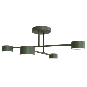 Lampa sufitowa Emibig Halo 4 oliwkowa 4×GX53