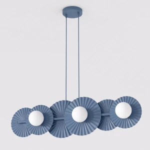 Lampa wisząca Emibig Umbra 6 pudrowoniebieska 6×G9