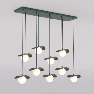 Lampa wisząca Emibig Flora 9 oliwkowa 9×G9