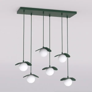 Lampa wisząca Emibig Flora 6 oliwkowa 6×G9