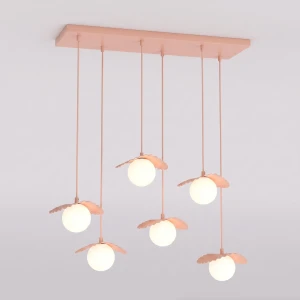 Lampa wisząca Emibig Flora 6 koralowa 6×G9