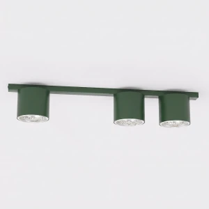 Lampa sufitowa Emibig Nano 3 oliwkowa 3×AR-111