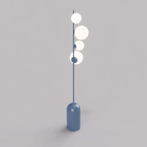 Lampa podłogowa Emibig Etno LP4 pudrowoniebieska 4×E14 G9