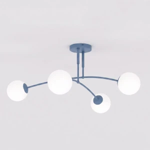 Lampa sufitowa Emibig Pregos 4 pudrowoniebieska 4×E14