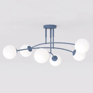 Lampa sufitowa Emibig Pregos 6 pudrowoniebieska 6×E14