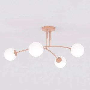 Lampa sufitowa Emibig Pregos 4 koralowa 4×E14