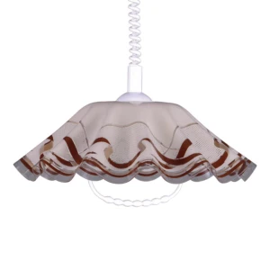 Lampa wisząca Mariona K-3276 beżowo-bordowa 1xE27 - Kaja