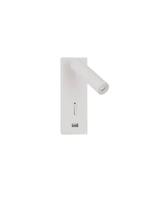 Kinkiet do czytania Zarzal biały LED 3W z ładowarką USB LE42224 - Luces Exclusivas