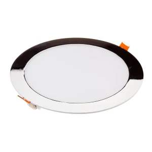 Panel LED wpuszczany okrągły Slim 12W 3000K 1000lm chrom VT-1207CH - V-TAC