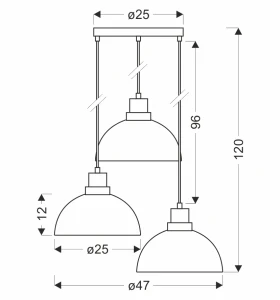 Lampa wisząca Barca 47 cm 3xE27 33-45133 - Candellux