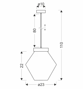 Lampa wisząca Brels zielone szkło 1xE27 31-45317 - Candellux