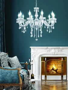 Żyrandol Cristallo chrom szkło 10xE14 30-30351 - Candellux