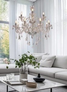 Żyrandol Cristallo chrom szkło 12xE14 30-30375 - Candellux